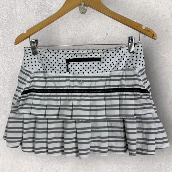 Lululemon Run Pace Setter Skirt Size 6 Pickleball Tennis Skort Dot Printed Run - Picture 5 of 16